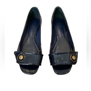 Tory Burch navy blue patent leather flats size 7.5